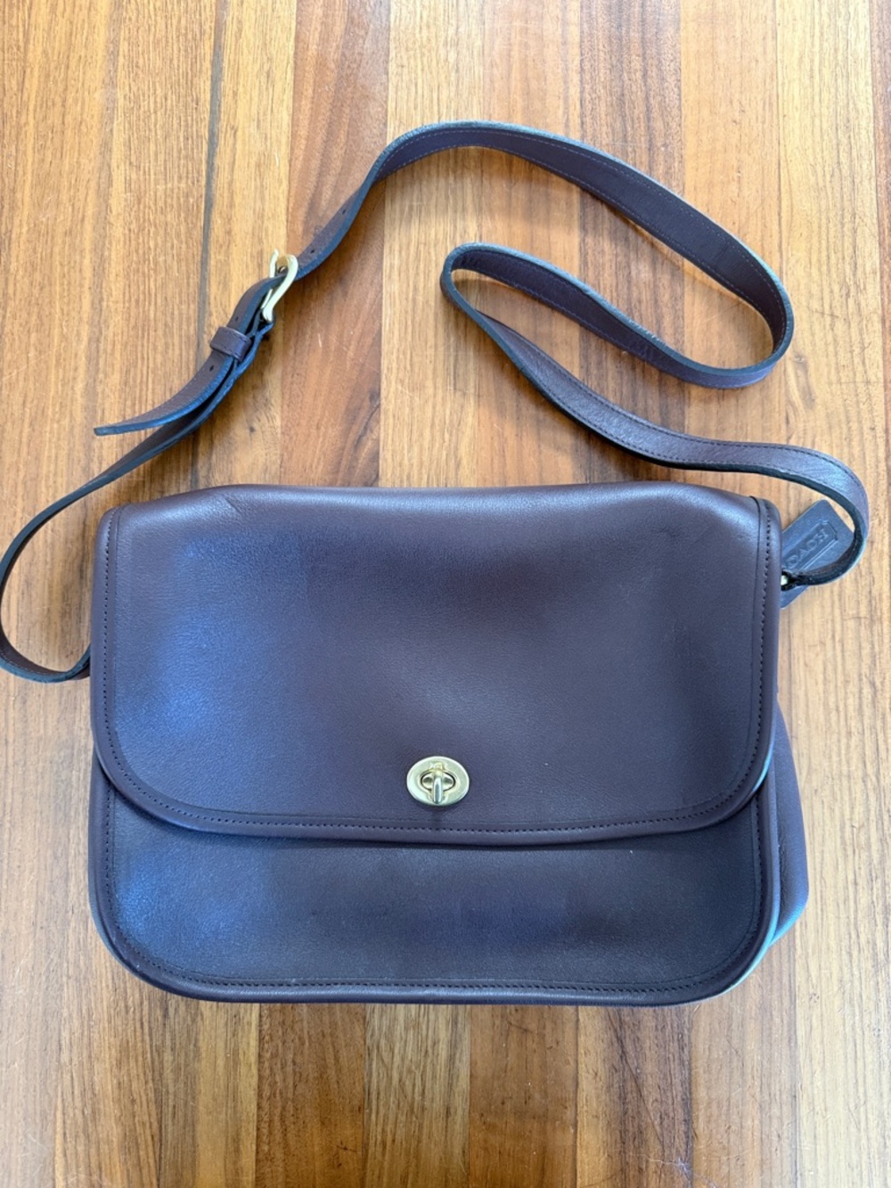 Vintage Coach Leather City Bag 9790 in mahogany color pristine condition - Picture 2 of 15